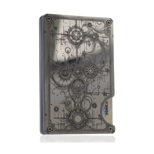 Moxxley MX-314 slim metal credit card holder – 316 stainless steel minimalist wallet with money clip