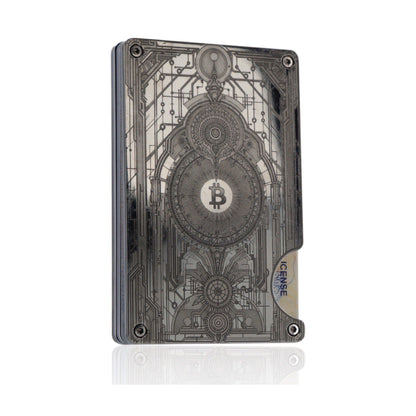Moxxley MX-315 slim metal credit card holder – 316 stainless steel minimalist wallet with money clip