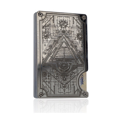 Moxxley MX-318 slim metal credit card holder – 316 stainless steel minimalist wallet with money clip