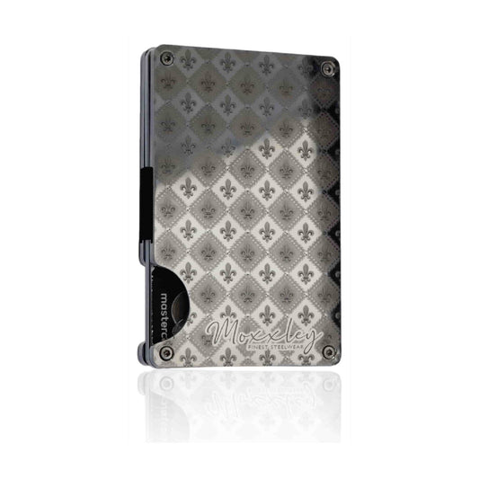 Moxxley MX-200 slim metal credit card holder – 316 stainless steel minimalist wallet with money clip