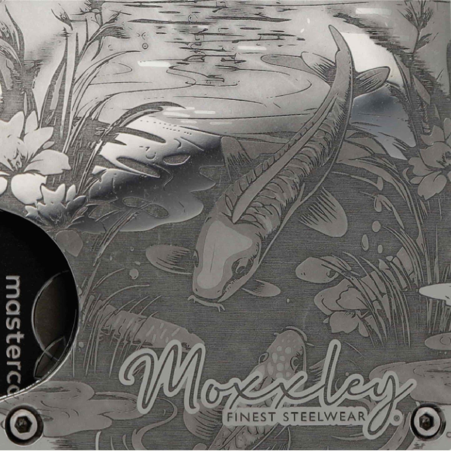 Moxxley MX-110 slim metal credit card holder – 316 stainless steel minimalist wallet with money clip