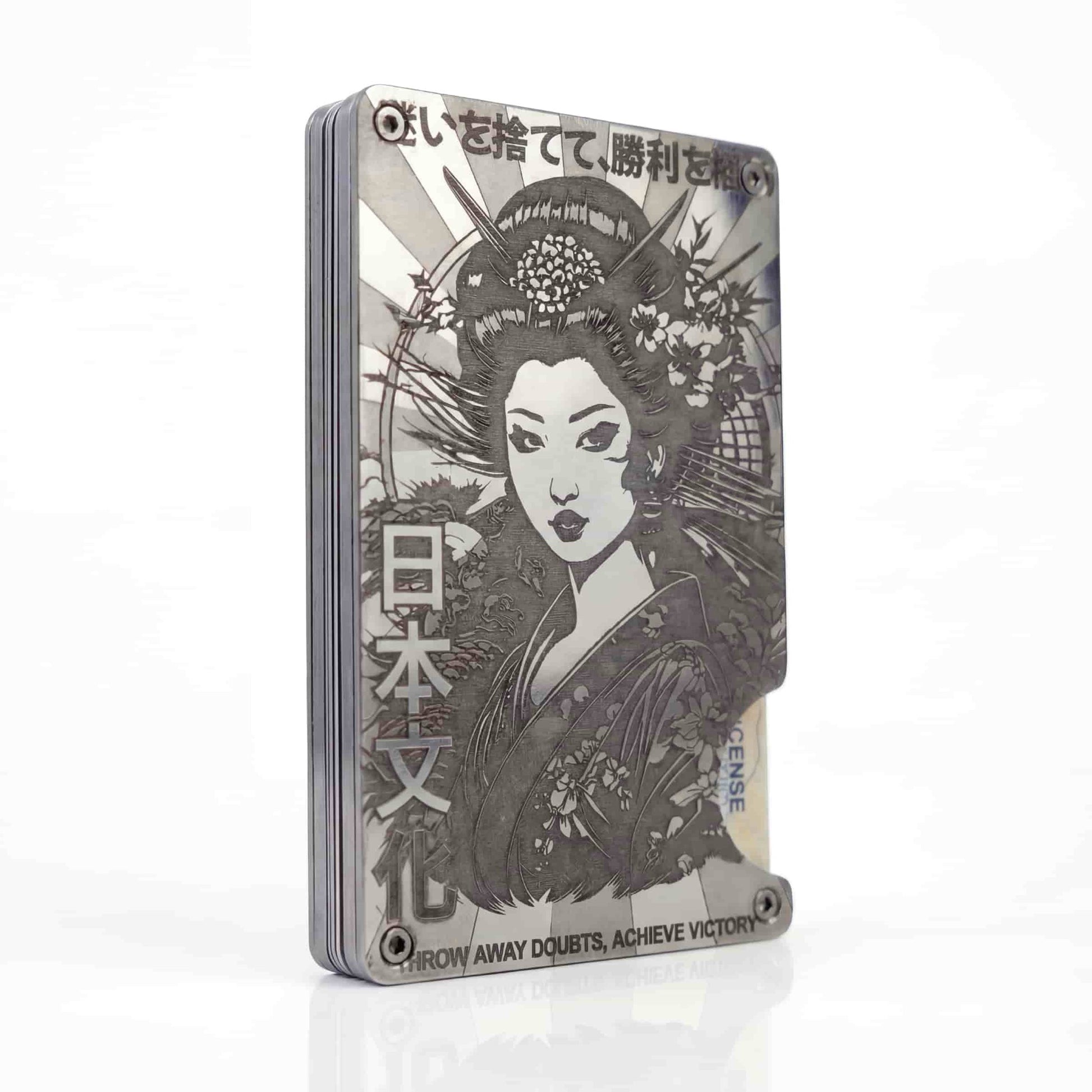 Moxxley MX-113 slim metal credit card holder – 316 stainless steel minimalist wallet with money clip