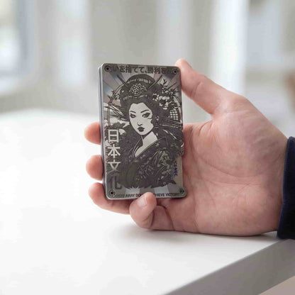 Moxxley MX-113 slim metal credit card holder – 316 stainless steel minimalist wallet with money clip