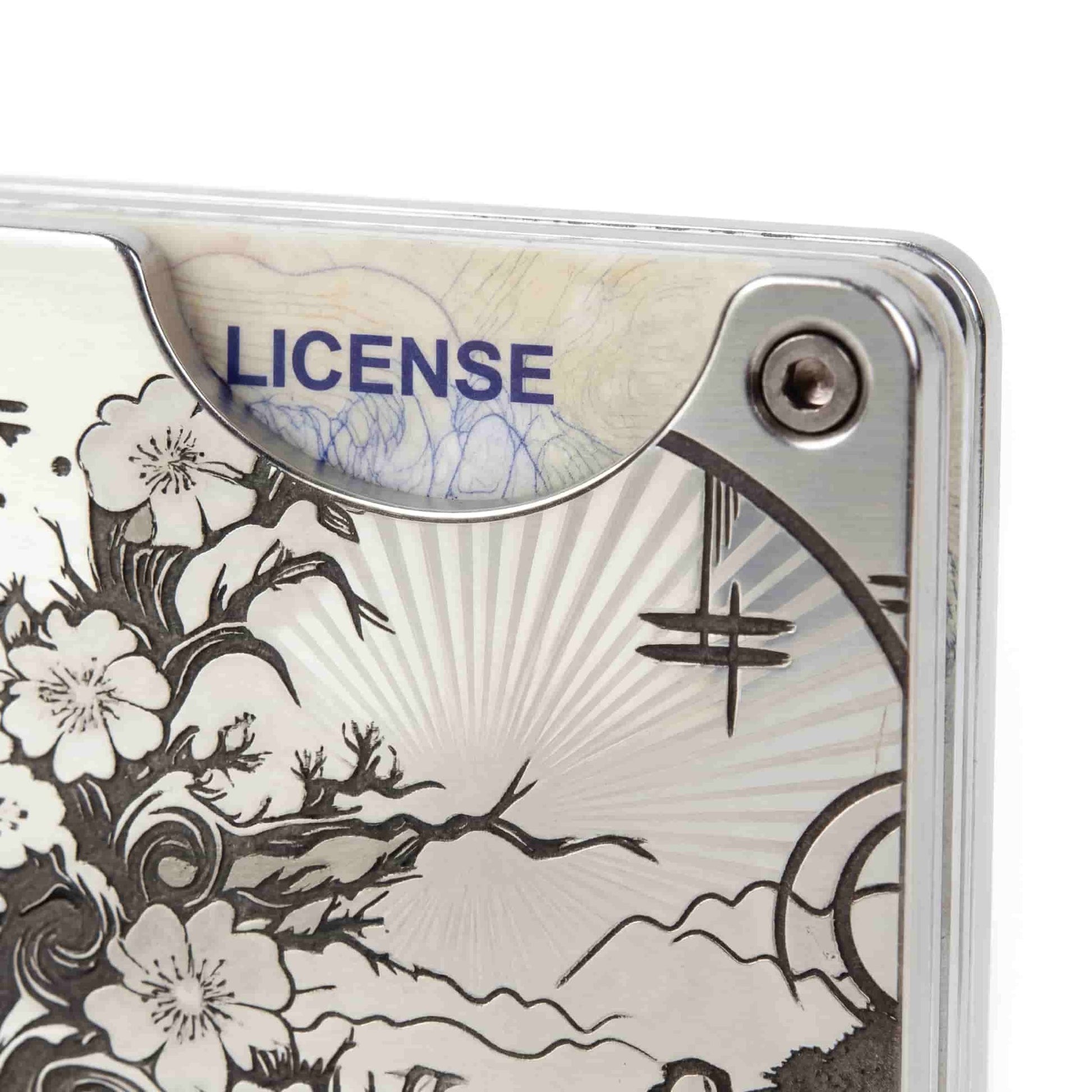 Moxxley MX-113 slim metal credit card holder – 316 stainless steel minimalist wallet with money clip