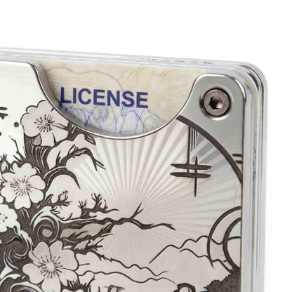 Moxxley MX-113 slim metal credit card holder – 316 stainless steel minimalist wallet with money clip