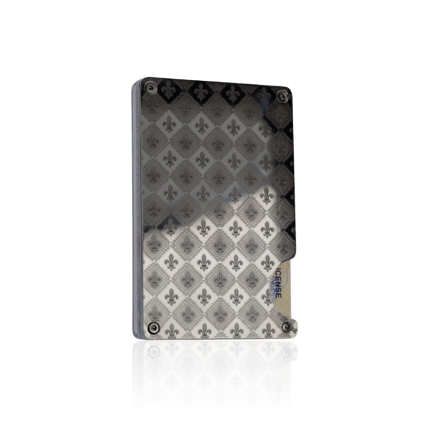 Moxxley MX-200 slim metal credit card holder – 316 stainless steel minimalist wallet with money clip