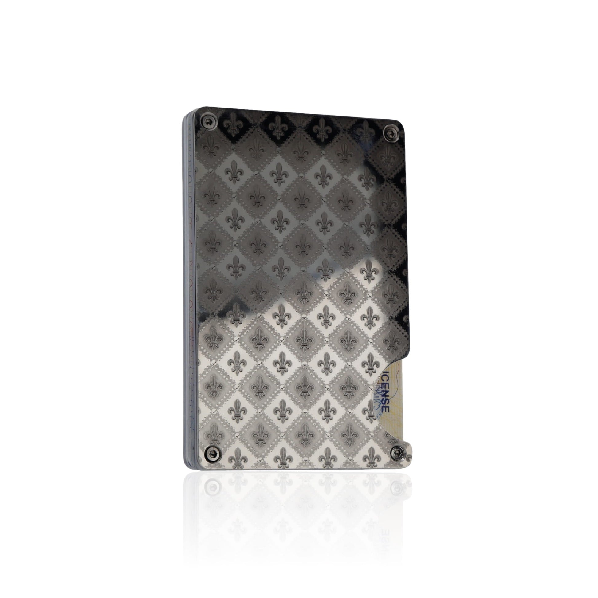 Moxxley MX-200 slim metal credit card holder – 316 stainless steel minimalist wallet with money clip