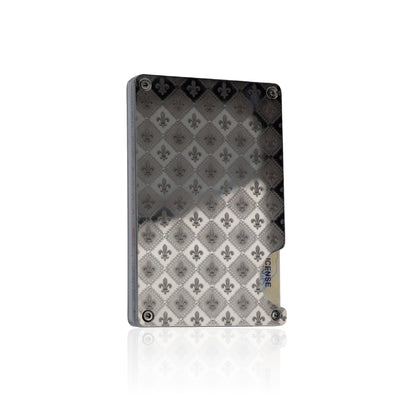Moxxley MX-200 slim metal credit card holder – 316 stainless steel minimalist wallet with money clip