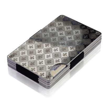 Moxxley MX-200 slim metal credit card holder – 316 stainless steel minimalist wallet with money clip