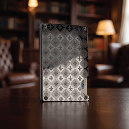Moxxley MX-200 slim metal credit card holder – 316 stainless steel minimalist wallet with money clip