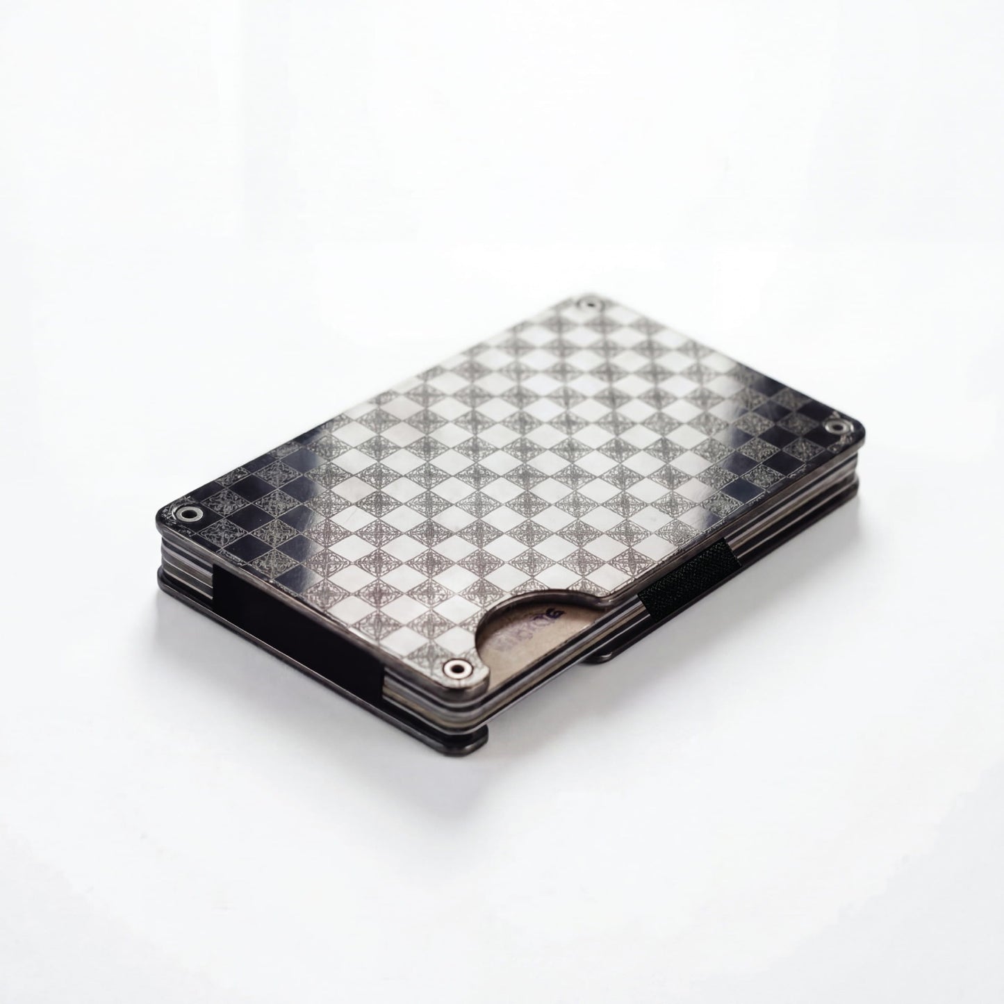 Moxxley MX-204 slim metal credit card holder – 316 stainless steel minimalist wallet with money clip