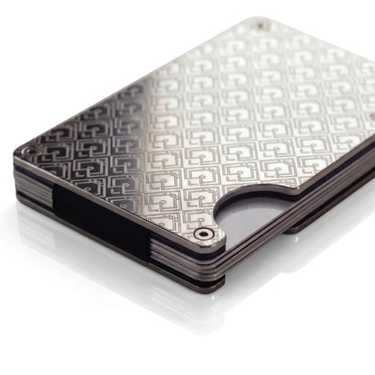Moxxley MX-231 slim metal credit card holder – 316 stainless steel minimalist wallet with money clip