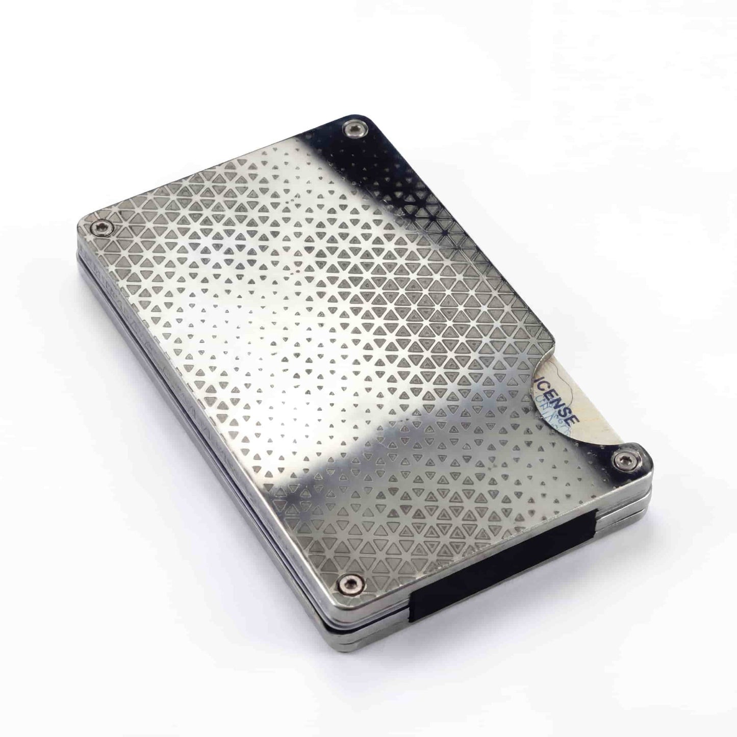 Moxxley MX-300 slim metal credit card holder – 316 stainless steel minimalist wallet with money clip