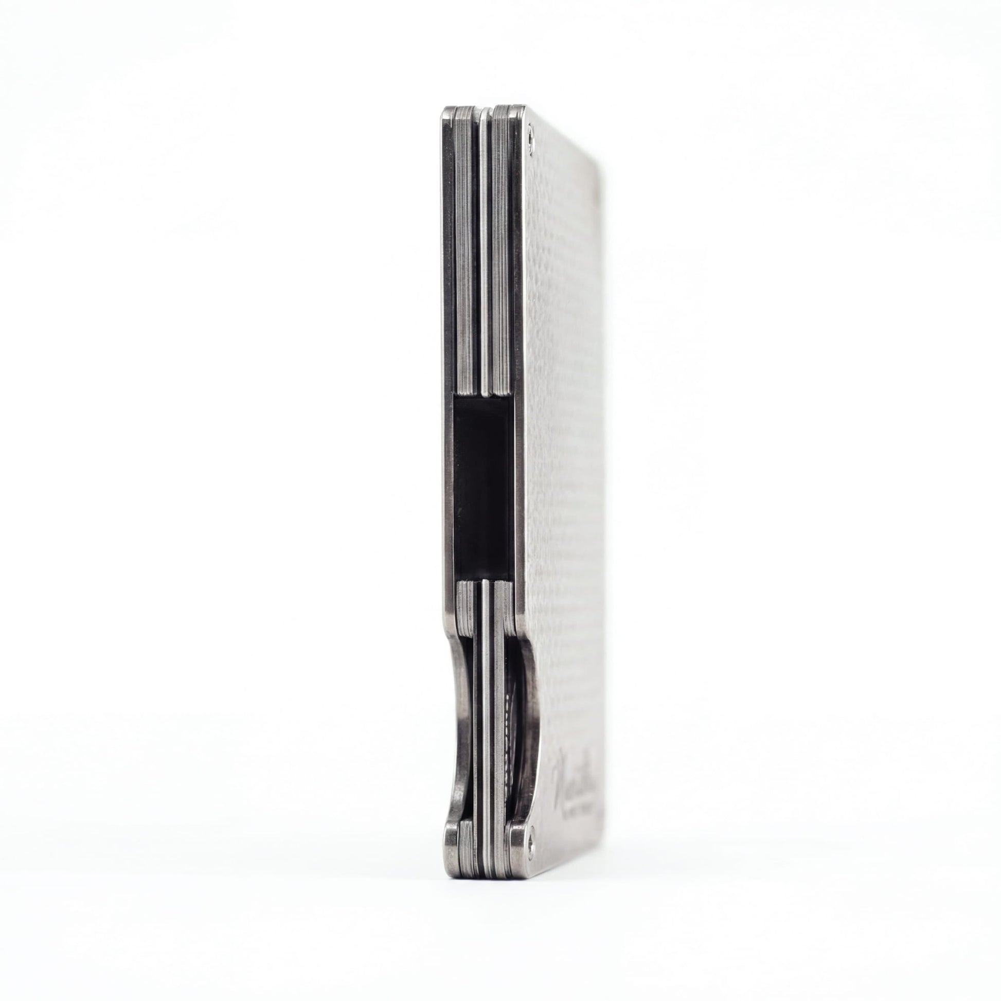 Moxxley MX-300 slim metal credit card holder – 316 stainless steel minimalist wallet with money clip