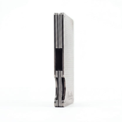Moxxley MX-300 slim metal credit card holder – 316 stainless steel minimalist wallet with money clip