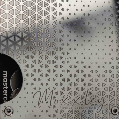 Moxxley MX-300 slim metal credit card holder – 316 stainless steel minimalist wallet with money clip