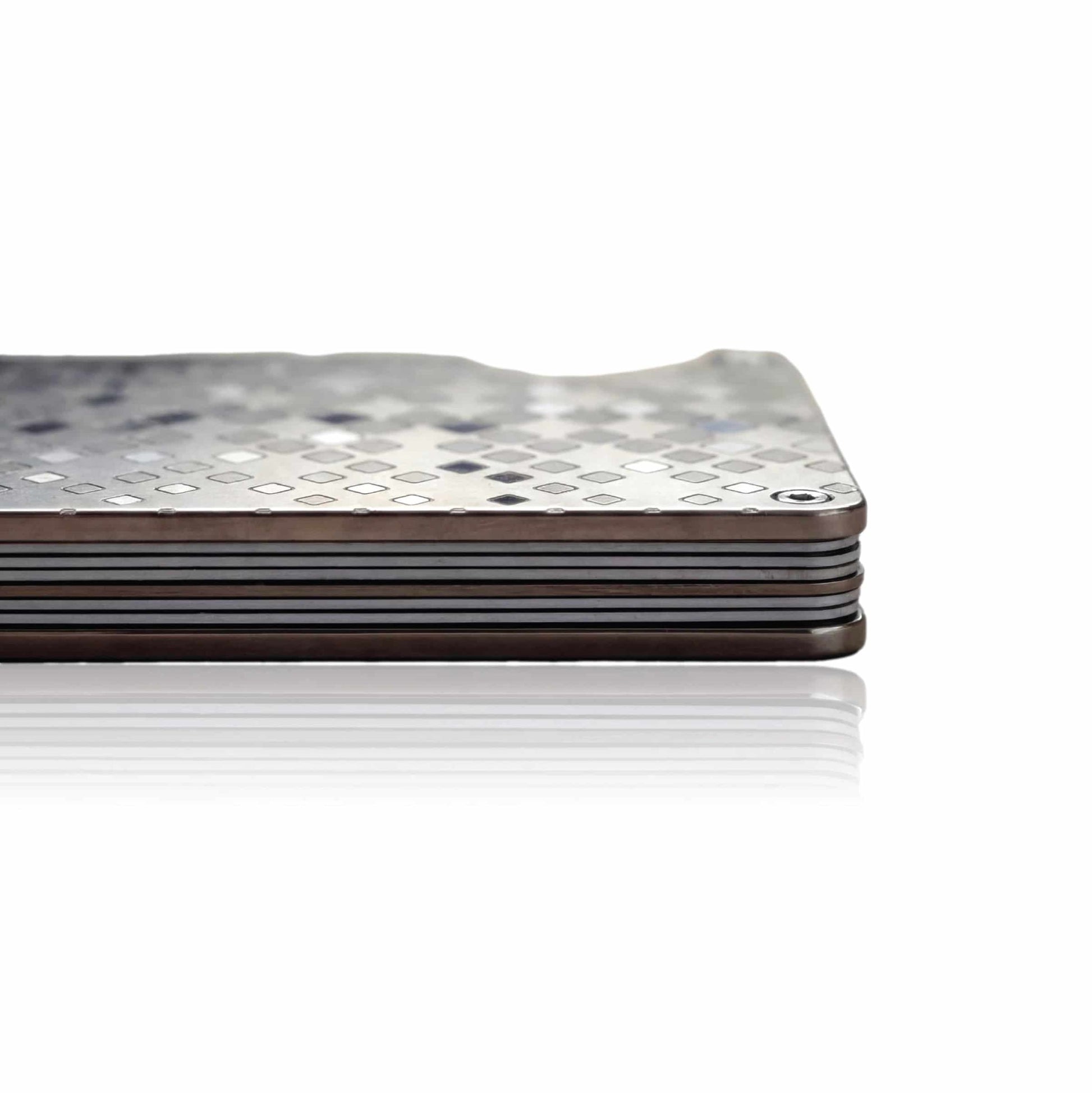 Moxxley MX-301 slim metal credit card holder – 316 stainless steel minimalist wallet with money clip