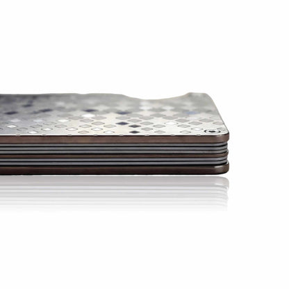 Moxxley MX-301 slim metal credit card holder – 316 stainless steel minimalist wallet with money clip