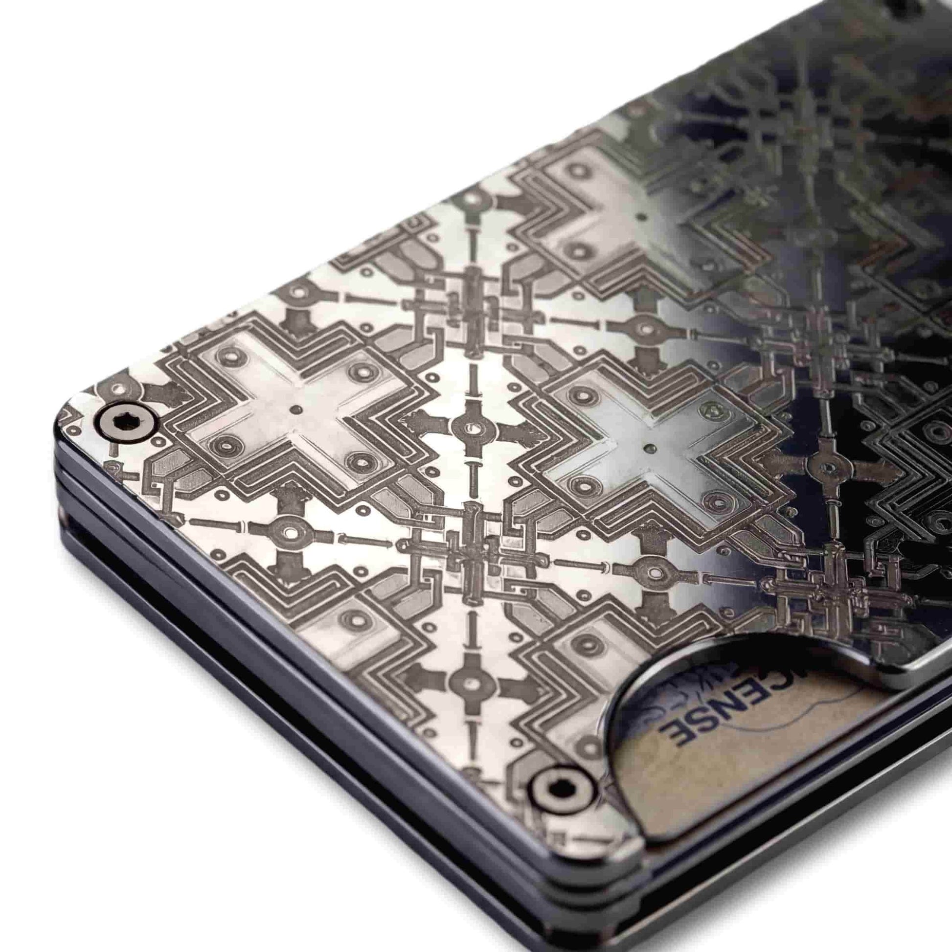 Moxxley MX-304 slim metal credit card holder – 316 stainless steel minimalist wallet with money clip