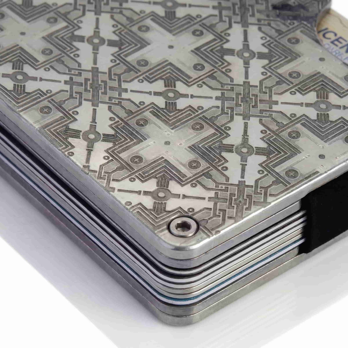Moxxley MX-304 slim metal credit card holder – 316 stainless steel minimalist wallet with money clip
