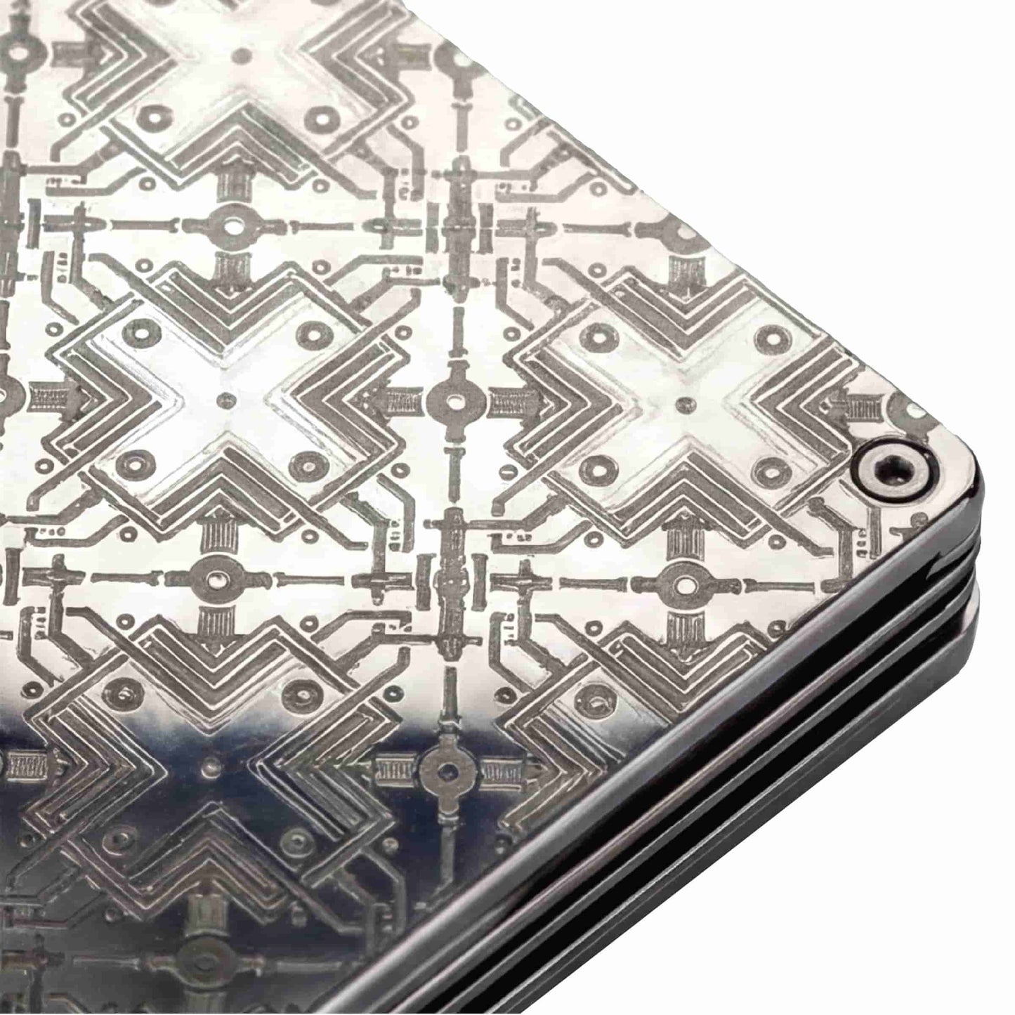 Moxxley MX-304 slim metal credit card holder – 316 stainless steel minimalist wallet with money clip