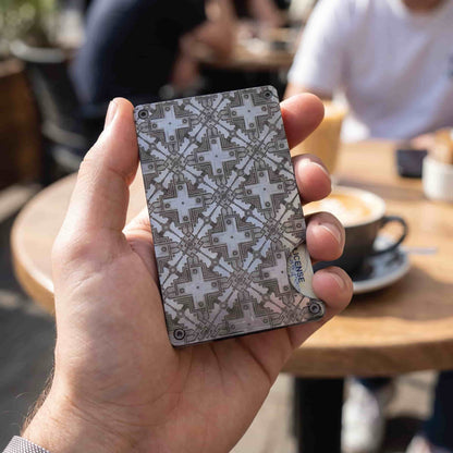 Moxxley MX-304 slim metal credit card holder – 316 stainless steel minimalist wallet with money clip
