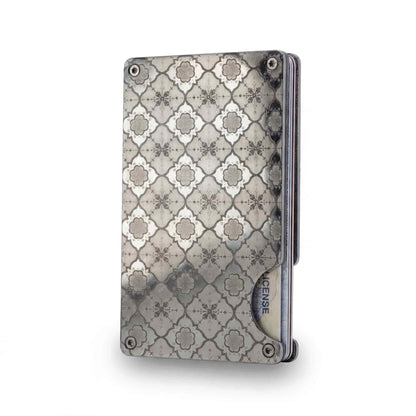 Moxxley MX-305 slim metal credit card holder – 316 stainless steel minimalist wallet with money clip