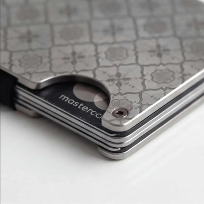 Moxxley MX-305 slim metal credit card holder – 316 stainless steel minimalist wallet with money clip