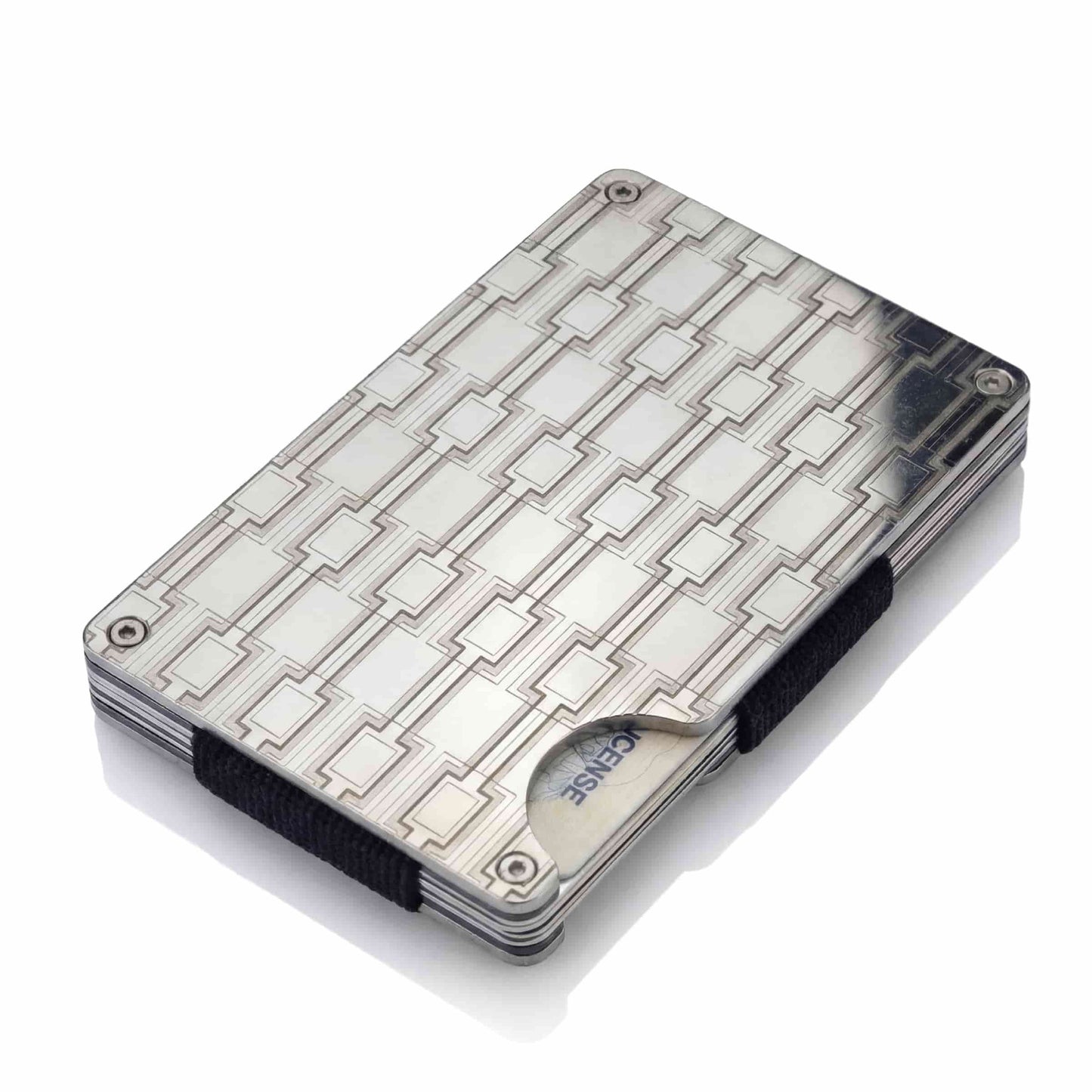 Moxxley MX-306 slim metal credit card holder – 316 stainless steel minimalist wallet with money clip