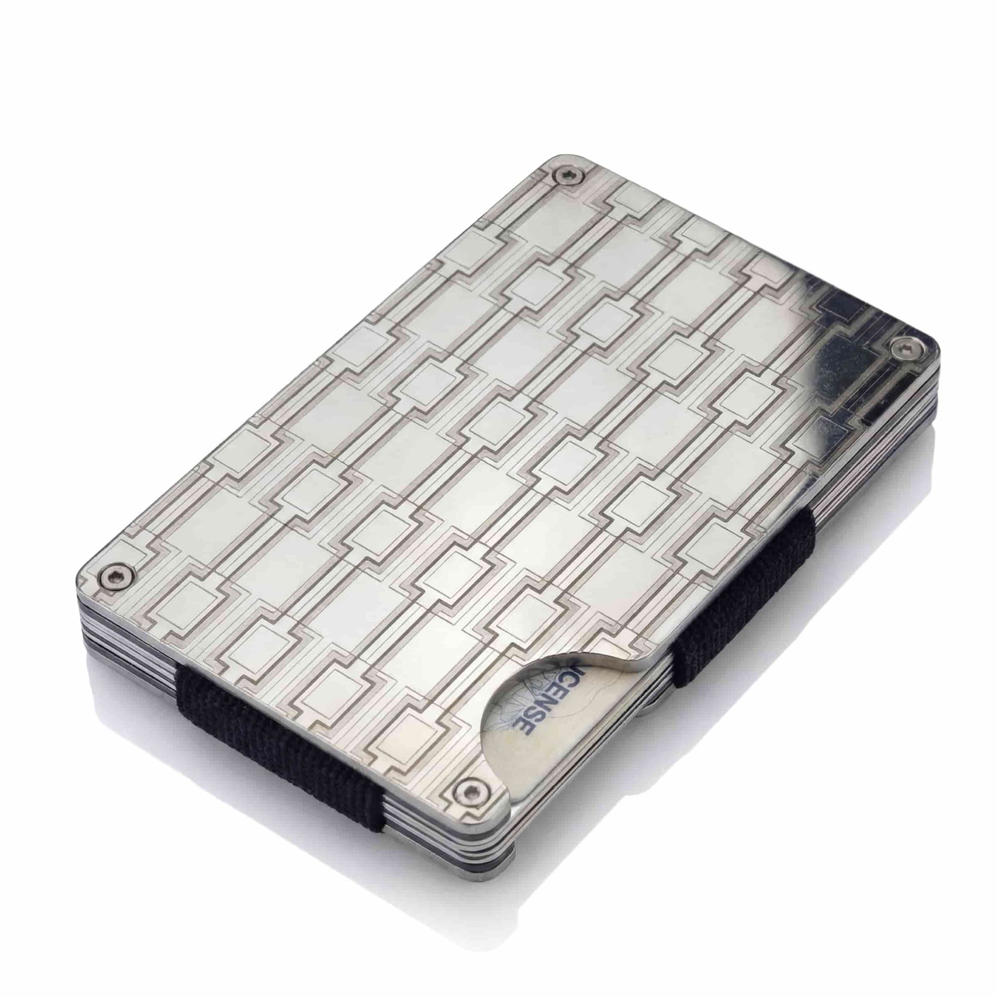 Moxxley MX-306 slim metal credit card holder – 316 stainless steel minimalist wallet with money clip