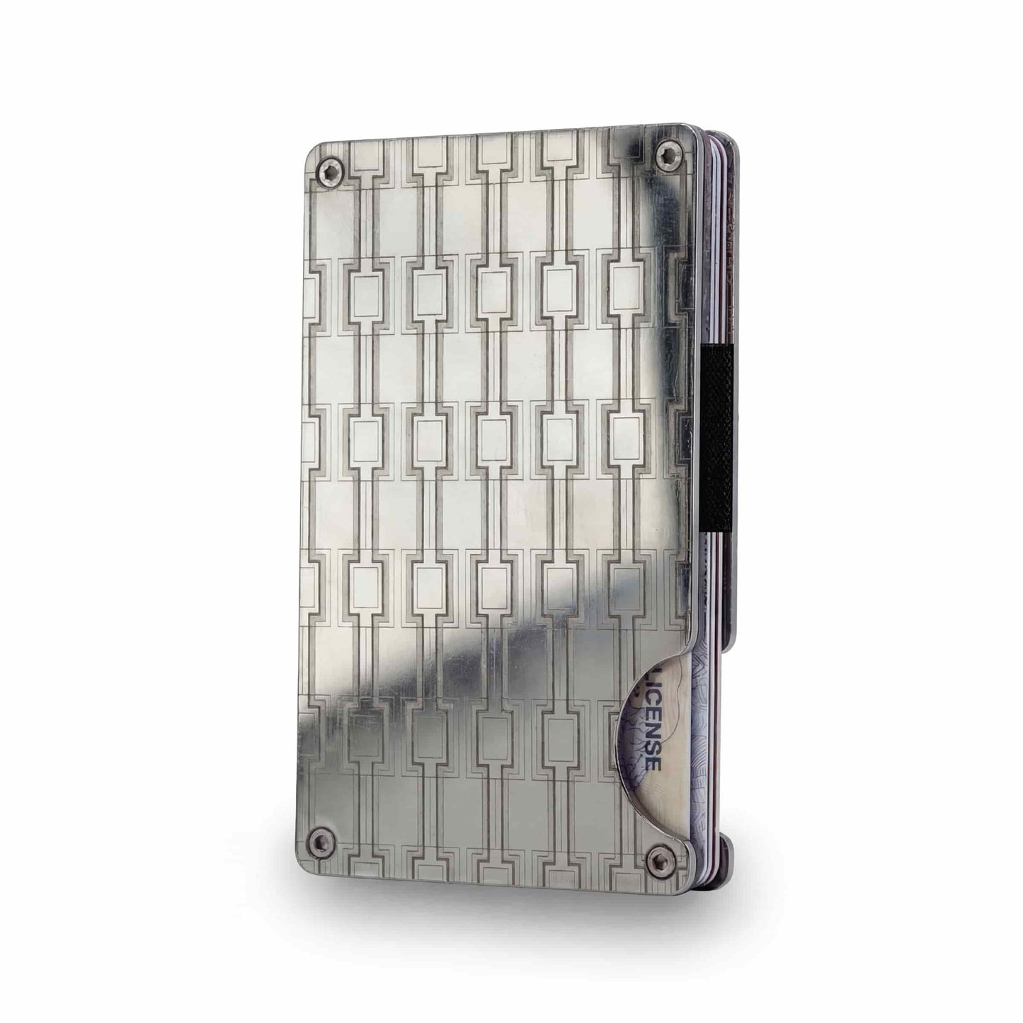 Moxxley MX-306 slim metal credit card holder – 316 stainless steel minimalist wallet with money clip