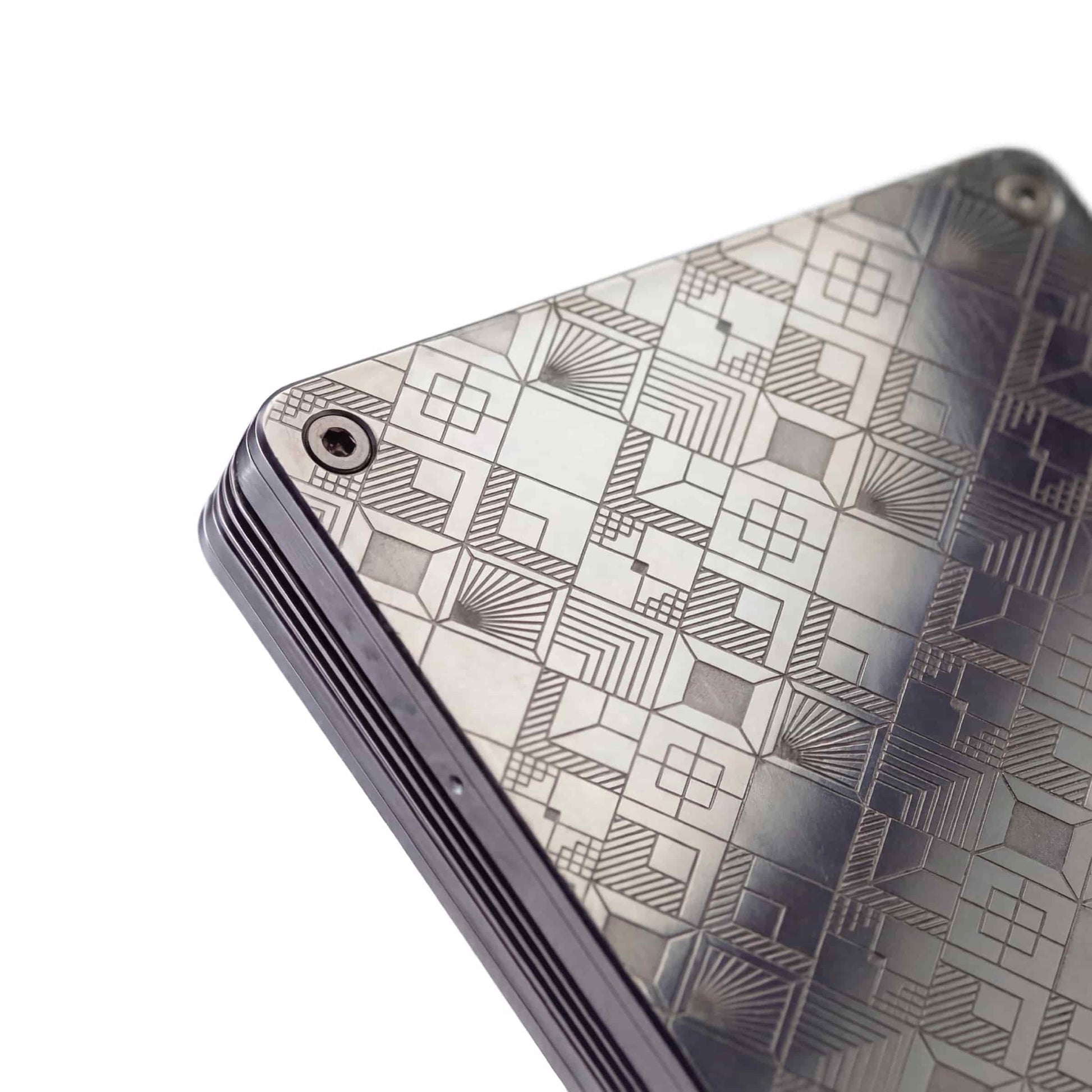 Moxxley MX-307 slim metal credit card holder – 316 stainless steel minimalist wallet with money clip