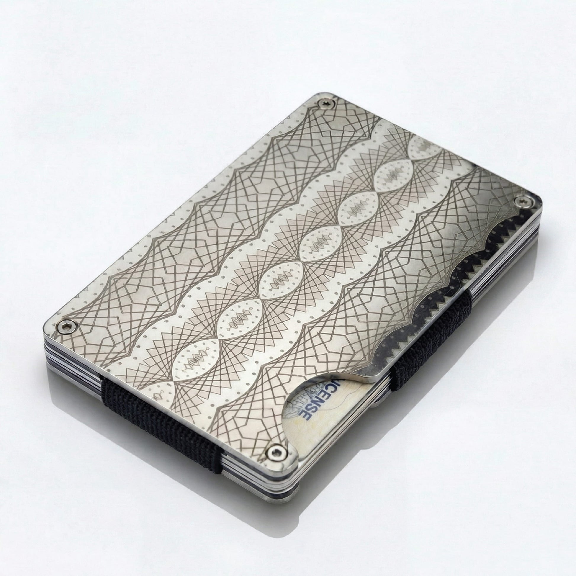Moxxley MX-308 slim metal credit card holder – 316 stainless steel minimalist wallet with money clip
