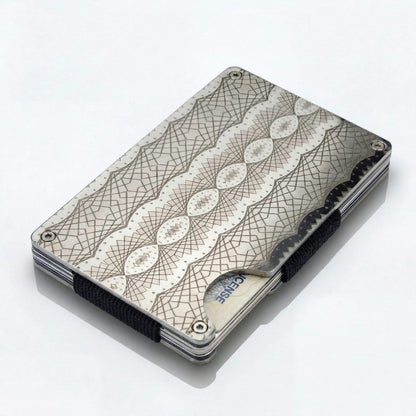 Moxxley MX-308 slim metal credit card holder – 316 stainless steel minimalist wallet with money clip