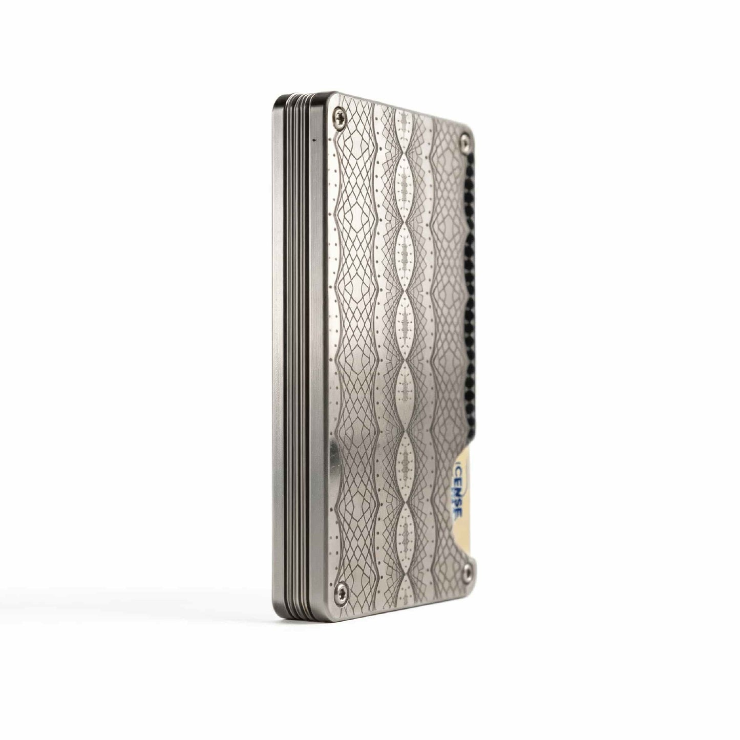 Moxxley MX-308 slim metal credit card holder – 316 stainless steel minimalist wallet with money clip