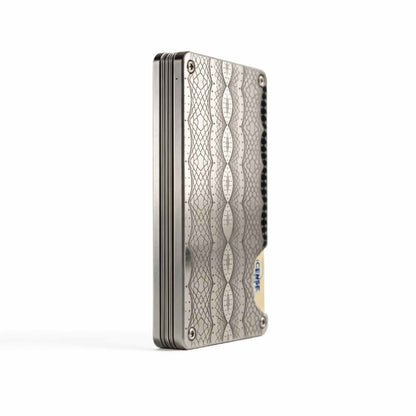 Moxxley MX-308 slim metal credit card holder – 316 stainless steel minimalist wallet with money clip