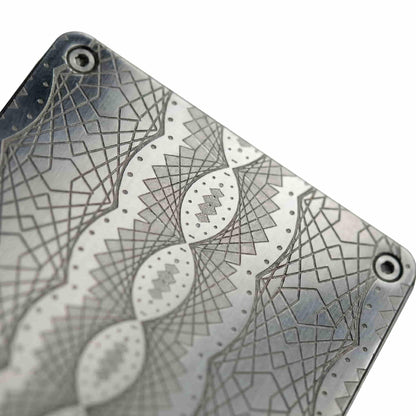 Moxxley MX-308 slim metal credit card holder – 316 stainless steel minimalist wallet with money clip