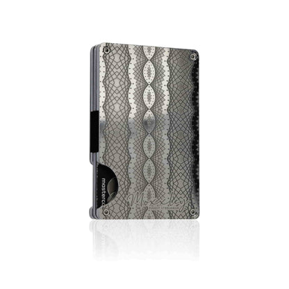 Moxxley MX-308 slim metal credit card holder – 316 stainless steel minimalist wallet with money clip