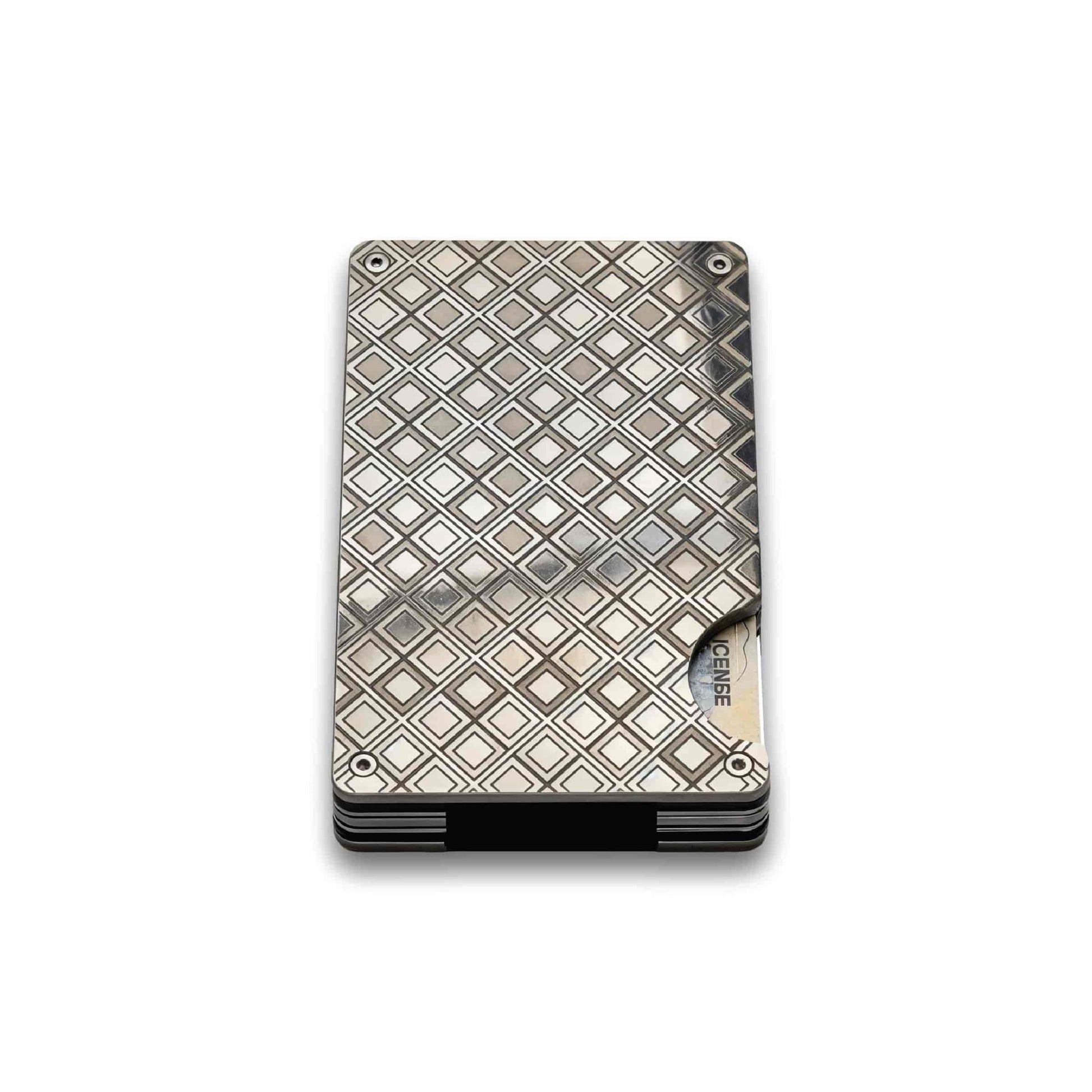 Moxxley MX-309 slim metal credit card holder – 316 stainless steel minimalist wallet with money clip