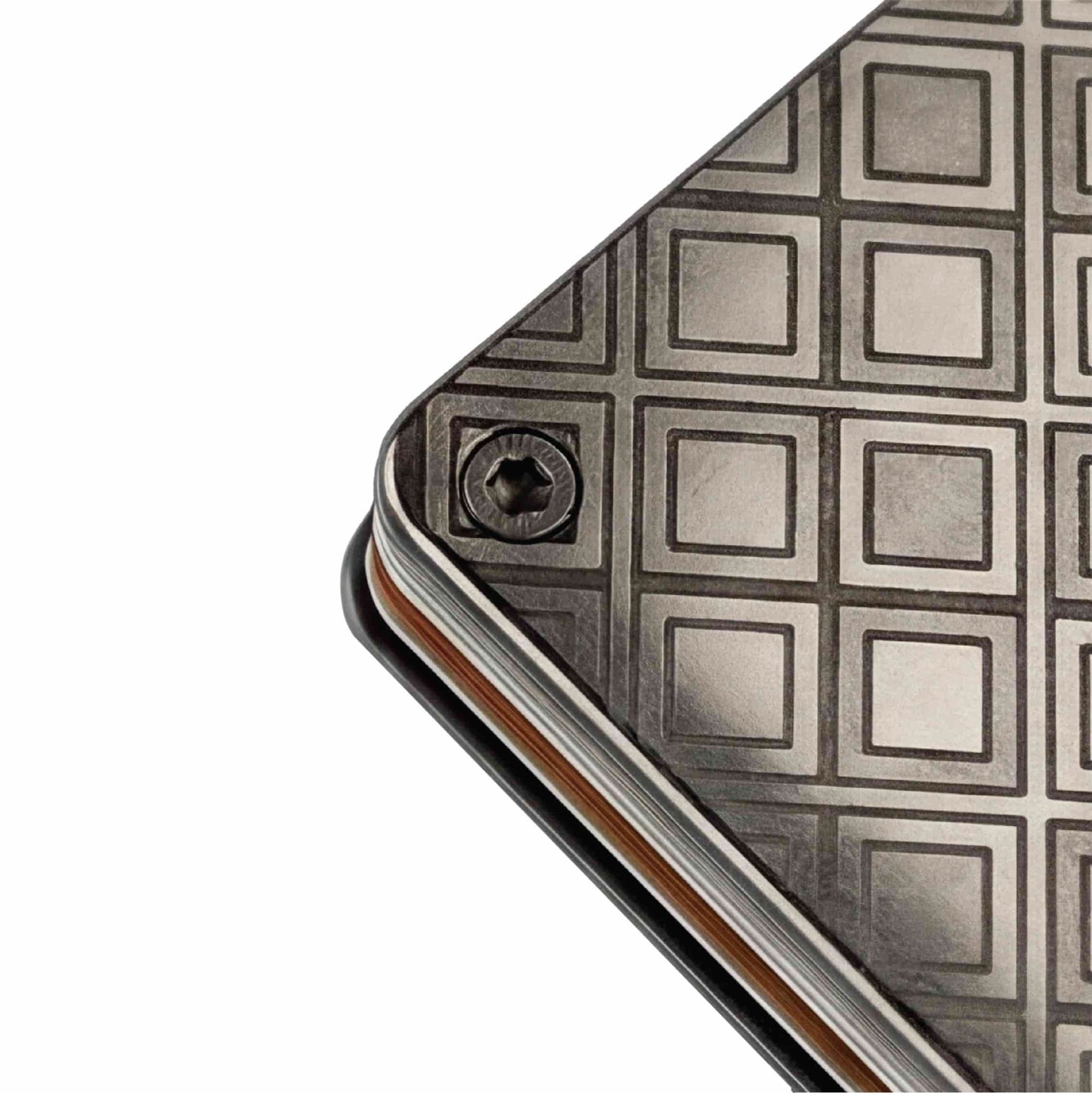 Moxxley MX-309 slim metal credit card holder – 316 stainless steel minimalist wallet with money clip