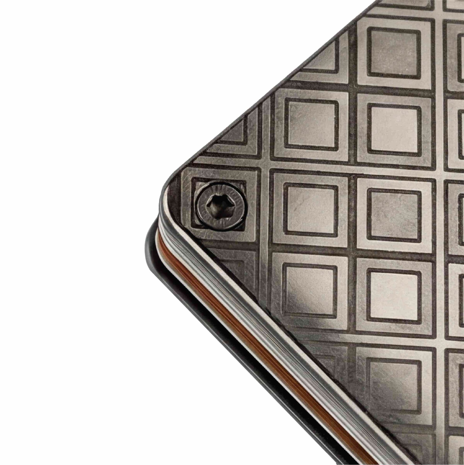 Moxxley MX-309 slim metal credit card holder – 316 stainless steel minimalist wallet with money clip
