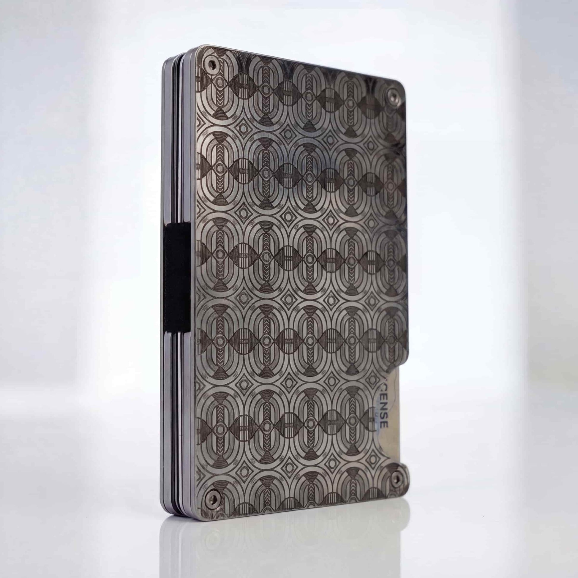 Moxxley MX-313 slim metal credit card holder – 316 stainless steel minimalist wallet with money clip
