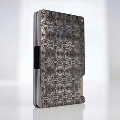 Moxxley MX-313 slim metal credit card holder – 316 stainless steel minimalist wallet with money clip