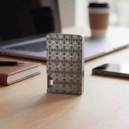 Moxxley MX-313 slim metal credit card holder – 316 stainless steel minimalist wallet with money clip