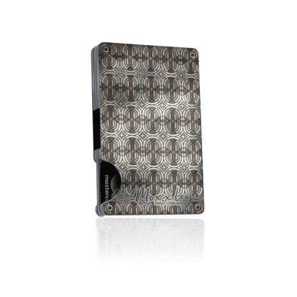 Moxxley MX-313 slim metal credit card holder – 316 stainless steel minimalist wallet with money clip